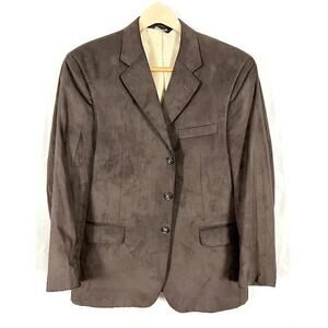 Men’s Chocolate Brown Suede Blazer Jacket (Vintage)